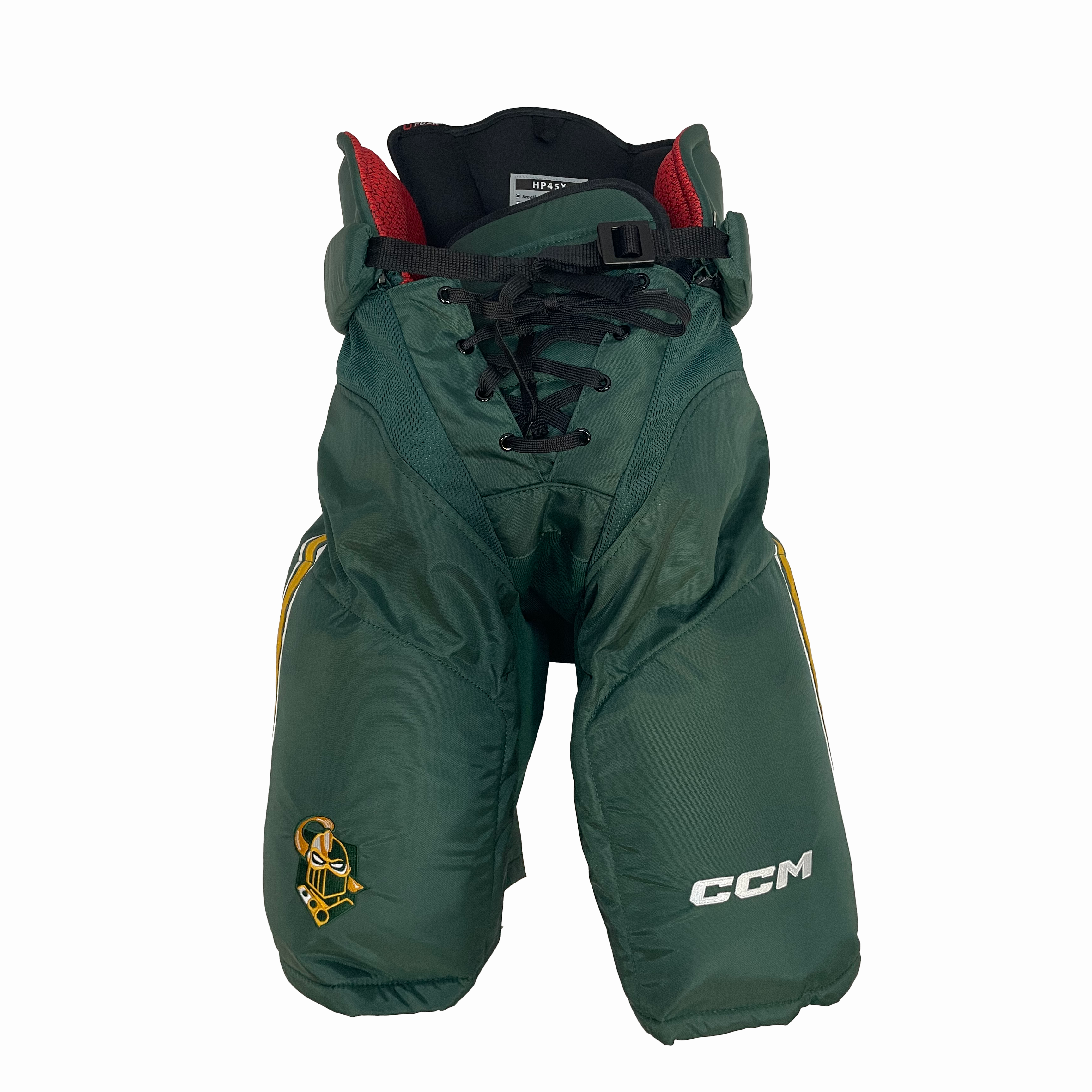 CCM HP45X - Pantalon NCAA Senior Pro Stock (Vert/Jaune/Blanc)